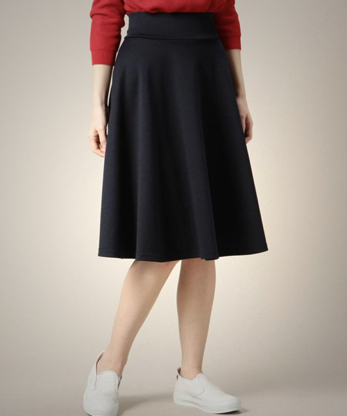 ROSE BUD COUPLES （ローズ バッド カップルズ）の「CCTB-15107 STRETCH KNIT MIDI FLARE SKIRT（スカート・レディース・アイボリー/ブラック/ミント/ネイビー・ONE SIZE）」の14枚目の写真