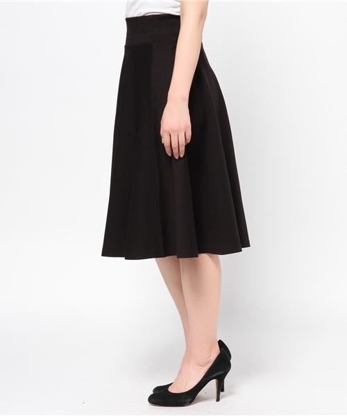 ROSE BUD COUPLES （ローズ バッド カップルズ）の「CCTB-15107 STRETCH KNIT MIDI FLARE SKIRT（スカート・レディース・アイボリー/ブラック/ミント/ネイビー・ONE SIZE）」の10枚目の写真