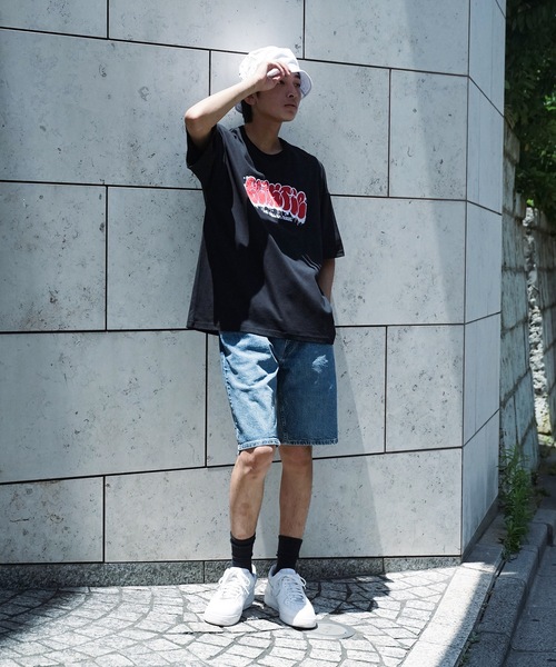 UNIIT(ユニット)の「【UNIIT/ユニット】グラフティロゴ アップリケロゴ ビッグシルエットTシャツ(Tシャツ/カットソー・メンズ・ホワイト/ブラック/パープル/グリーン・MEDIUM/LARGE)」の18枚目の写真