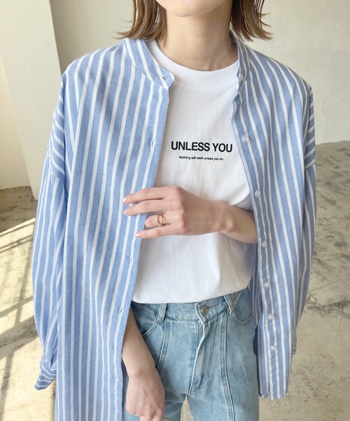 LIAN（リアン）の「UNLESSYOUロゴTシャツ（Tシャツ/カットソー・レディース・オフホワイト/ブラック/オートミール/グリーン/ピンク・FREE）」の17枚目の写真