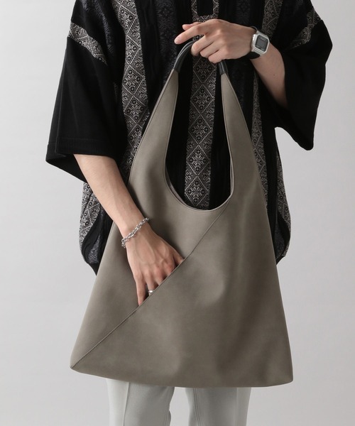 RAGEBLUE（レイジブルー）の「サンカクキリカエ/トートバッグ（トートバッグ・メンズ・ブラック/ブラック系その他/グレー・FREE）」の22枚目の写真