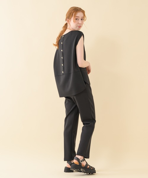 malla（マーラ）の「malla アクアテーパードパンツ（その他パンツ・レディース・ブラック/ベージュ・FREE）」の6枚目の写真