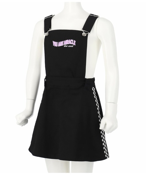 ANAP kids（アナップキッズ）の「チェッカーテープ付ジャンパースカート（ジャンパースカート・キッズ・ブルー/ブラック・120cm/110cm/130cm）」の13枚目の写真