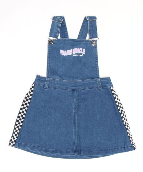 ANAP kids（アナップキッズ）の「チェッカーテープ付ジャンパースカート（ジャンパースカート・キッズ・ブルー/ブラック・120cm/110cm/130cm）」の16枚目の写真