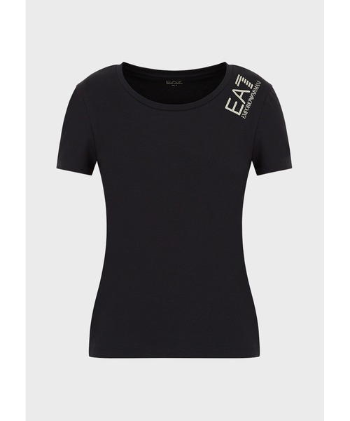 EMPORIO ARMANI EA7（エンポリオアルマーニイーエーセブン）の「【エンポリオ アルマーニ EA7】ファンダメンタル スポーティ 半袖Tシャツ（Tシャツ/カットソー・レディース・ブラック・SMALL/MEDIUM/LARGE/X-LARGE/X-SMALL）」の2枚目の写真