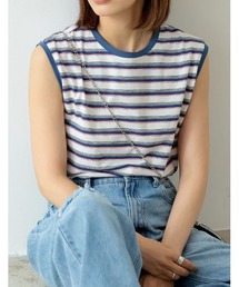 Re:EDIT | マルチボーダーノースリーブカットソー(Tシャツ/カットソー)