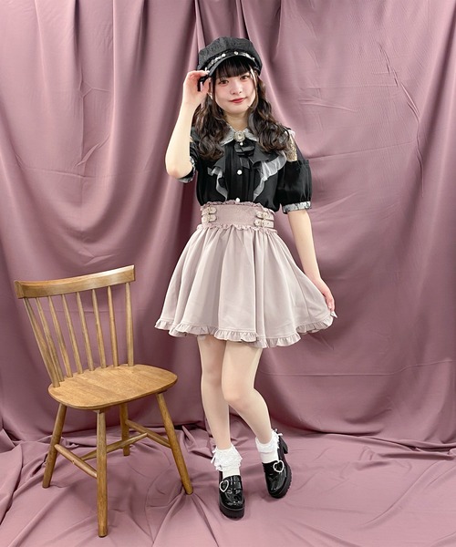 ROJITA(ロジータ)の「ラッフル肩開き半袖ブラウス(シャツ/ブラウス・レディース・ブラック/ピンク/ホワイト・FREE)」の21枚目の写真