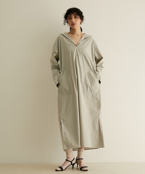 SALON adam et rope'(サロン アダム エ ロペ)の「【洗える】タイプライターワンピース(ワンピース・レディース・ブラック/ベージュ系その他2・FREE)」の1枚目の写真