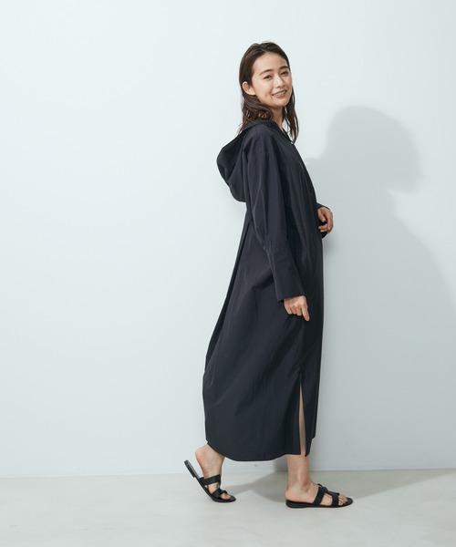 SALON adam et rope'(サロン アダム エ ロペ)の「【洗える】タイプライターワンピース(ワンピース・レディース・ブラック/ベージュ系その他2・FREE)」の9枚目の写真