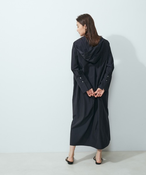 SALON adam et rope'(サロン アダム エ ロペ)の「【洗える】タイプライターワンピース(ワンピース・レディース・ブラック/ベージュ系その他2・FREE)」の6枚目の写真