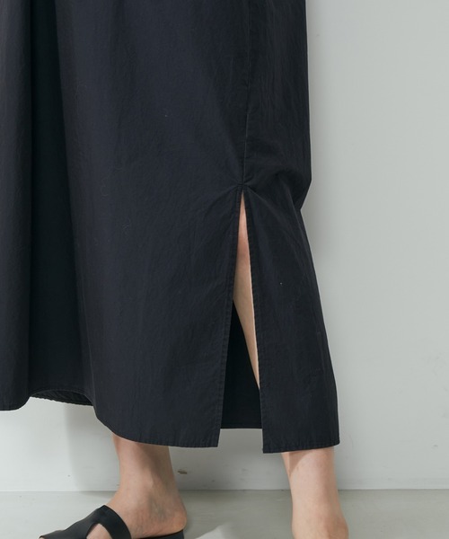 SALON adam et rope'(サロン アダム エ ロペ)の「【洗える】タイプライターワンピース(ワンピース・レディース・ブラック/ベージュ系その他2・FREE)」の8枚目の写真