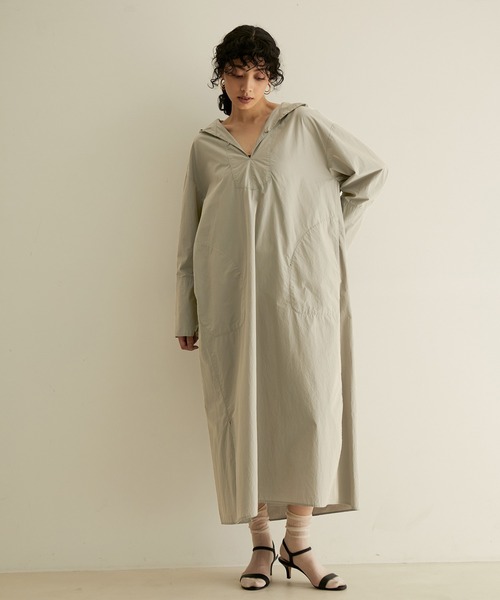 SALON adam et rope'(サロン アダム エ ロペ)の「【洗える】タイプライターワンピース(ワンピース・レディース・ブラック/ベージュ系その他2・FREE)」の21枚目の写真