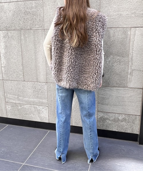 NOMAE(ノーマエ)の「ファーベスト(ベスト・レディース・ベージュ/ブラウン/アイボリー/ブラウン系その他・FREE)」の11枚目の写真