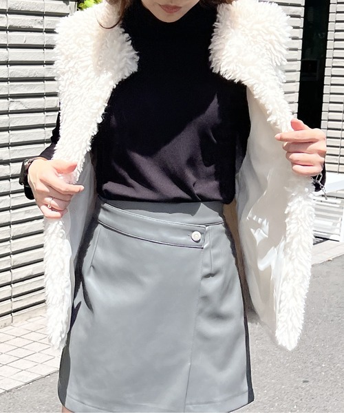 NOMAE(ノーマエ)の「ファーベスト(ベスト・レディース・ベージュ/ブラウン/アイボリー/ブラウン系その他・FREE)」の14枚目の写真