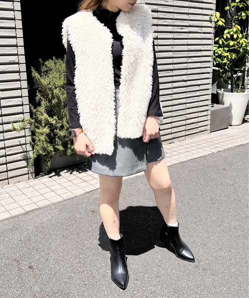 NOMAE(ノーマエ)の「ファーベスト(ベスト・レディース・ベージュ/ブラウン/アイボリー/ブラウン系その他・FREE)」の20枚目の写真