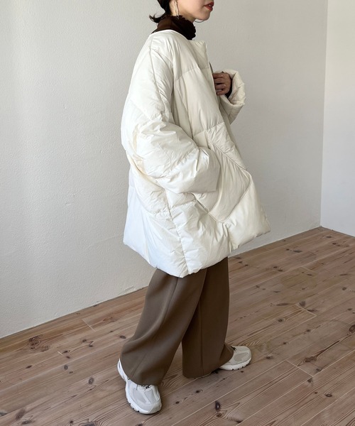 wee9s（ウィークス）の「2way center line sheer tops / 前後2wayセンターラインシアートップス（シャツ/ブラウス・レディース・ブラック/ブラウン/オレンジ/アイボリー・FREE）」の9枚目の写真