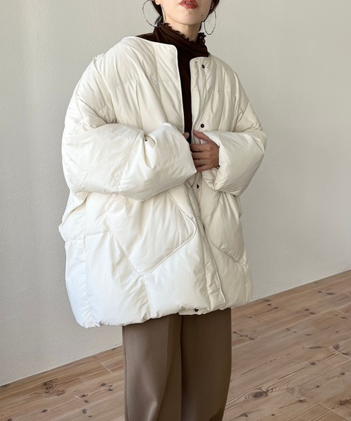 wee9s（ウィークス）の「2way center line sheer tops / 前後2wayセンターラインシアートップス（シャツ/ブラウス・レディース・ブラック/ブラウン/オレンジ/アイボリー・FREE）」の12枚目の写真