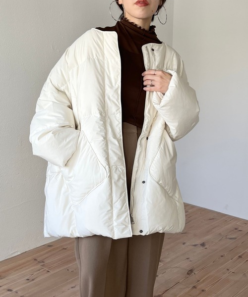 wee9s（ウィークス）の「2way center line sheer tops / 前後2wayセンターラインシアートップス（シャツ/ブラウス・レディース・ブラック/ブラウン/オレンジ/アイボリー・FREE）」の15枚目の写真