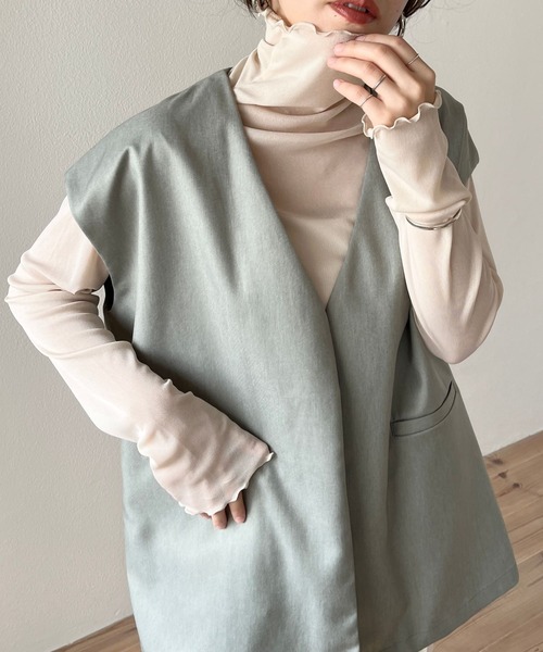 d.i.a. トップス 2way center line sheer tops / 前後2wayセンターラインシアー