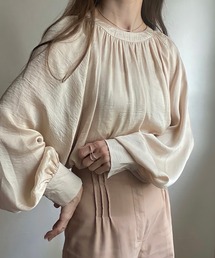 junoah | サテン風ボリュームスリーブブラウス(シャツ/ブラウス)