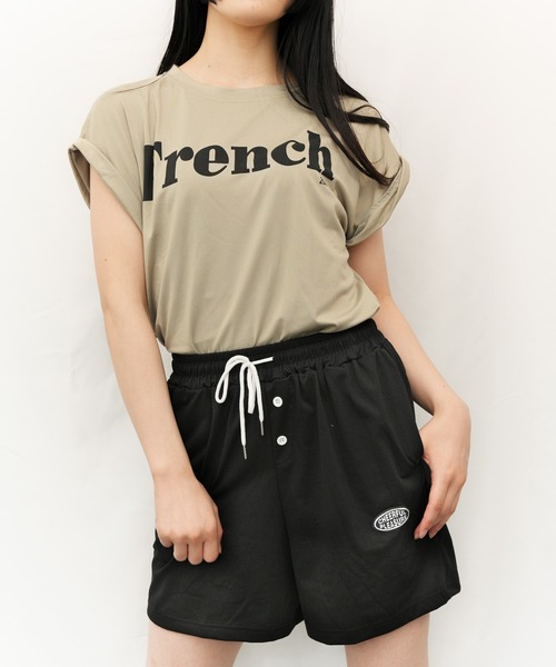Alite cloth(アリーテクロス)の「FrenchロゴTシャツ(Tシャツ/カットソー・レディース・カーキ/ホワイト・FREE)」の10枚目の写真