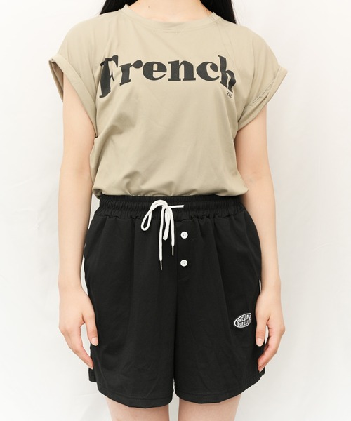 Alite cloth(アリーテクロス)の「FrenchロゴTシャツ(Tシャツ/カットソー・レディース・カーキ/ホワイト・FREE)」の9枚目の写真