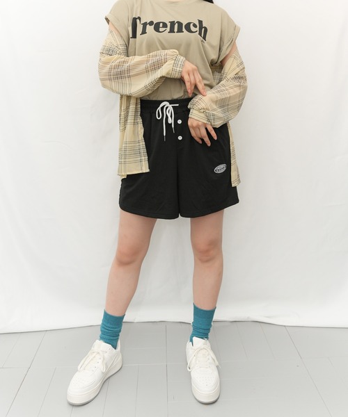 Alite cloth(アリーテクロス)の「FrenchロゴTシャツ(Tシャツ/カットソー・レディース・カーキ/ホワイト・FREE)」の4枚目の写真