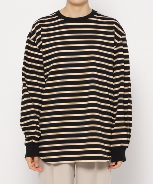 LOWRYS FARM（ローリーズファーム）の「ボーダーソデボリュームＴシャツ　125423（Tシャツ/カットソー・レディース・ブラック/ネイビー/アイボリー・FREE）」の10枚目の写真