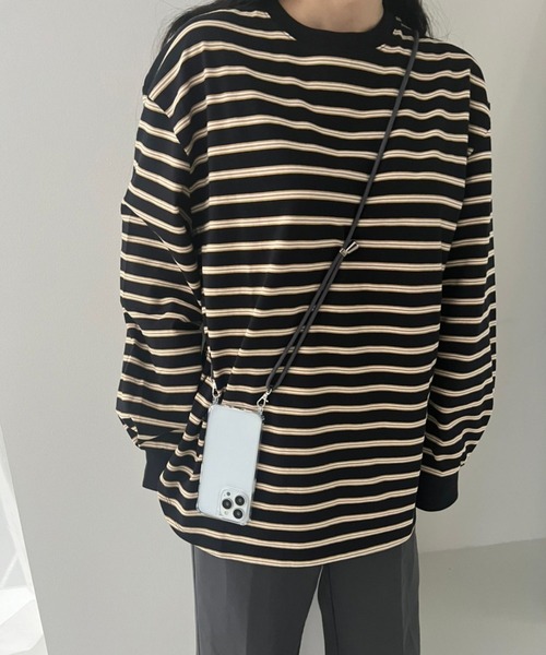 LOWRYS FARM（ローリーズファーム）の「ボーダーソデボリュームＴシャツ　125423（Tシャツ/カットソー・レディース・ブラック/ネイビー/アイボリー・FREE）」の19枚目の写真