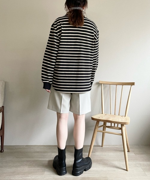 LOWRYS FARM（ローリーズファーム）の「ボーダーソデボリュームＴシャツ　125423（Tシャツ/カットソー・レディース・ブラック/ネイビー/アイボリー・FREE）」の16枚目の写真