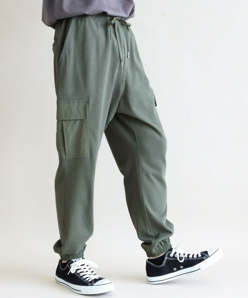 CRAFT STANDARD BOUTIQUE(クラフトスタンダードブティック)の「20/2OE天竺カーゴパンツ *(カーゴパンツ・メンズ・アイボリー/ブラック/オリーブ・M/L/LL)」の1枚目の写真