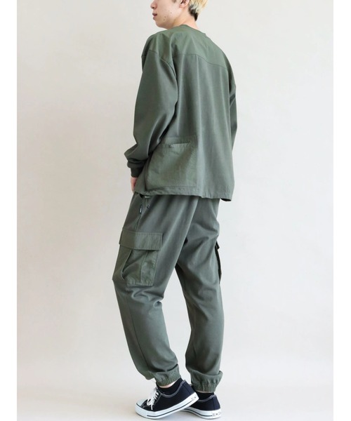 CRAFT STANDARD BOUTIQUE(クラフトスタンダードブティック)の「20/2OE天竺カーゴパンツ *(カーゴパンツ・メンズ・アイボリー/ブラック/オリーブ・M/L/LL)」の7枚目の写真