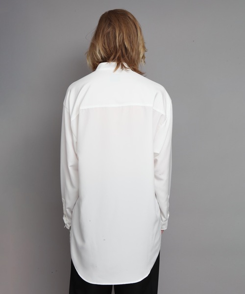 ato（アトウ）の「OVERSIZED BAND COLLAR SHIRTS（シャツ/ブラウス・メンズ・ホワイト/ブラック/イエロー/ライトグリーン・44/46/48）」の11枚目の写真