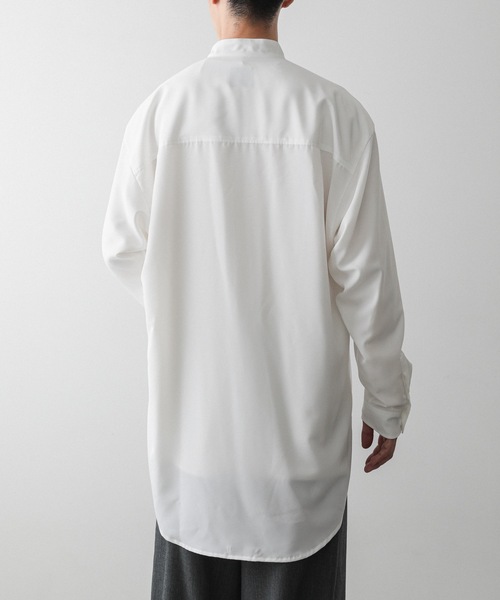 ato（アトウ）の「OVERSIZED BAND COLLAR SHIRTS（シャツ/ブラウス・メンズ・ホワイト/ブラック/イエロー/ライトグリーン・44/46/48）」の17枚目の写真
