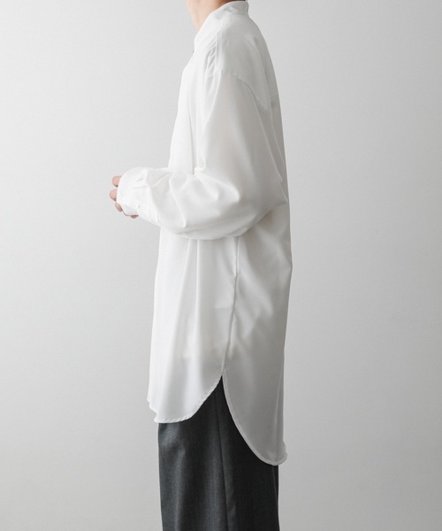 ato（アトウ）の「OVERSIZED BAND COLLAR SHIRTS（シャツ/ブラウス・メンズ・ホワイト/ブラック/イエロー/ライトグリーン・44/46/48）」の15枚目の写真