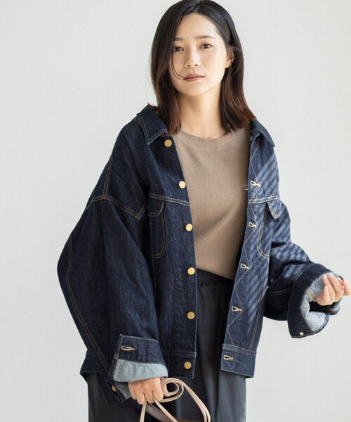 THE SHOP TK (ザ ショップ ティーケー )の「◆【CLUEL presents】LEE別注Gジャン(デニムジャケット・レディース・ブルー/ネイビー/アイボリー・12)」の3枚目の写真
