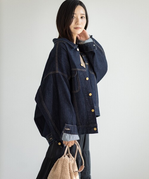 THE SHOP TK (ザ ショップ ティーケー )の「◆【CLUEL presents】LEE別注Gジャン(デニムジャケット・レディース・ブルー/ネイビー/アイボリー・12)」の8枚目の写真
