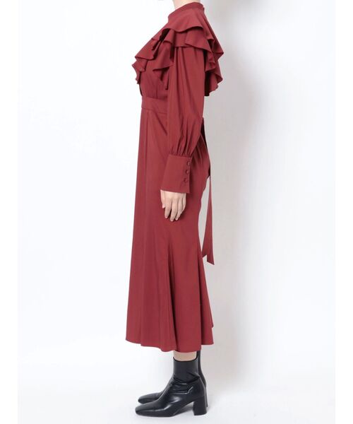 LAGUNAMOON（ラグナムーン）の「【WEB限定】フリルナローワンピース（ワンピース・レディース・ブラック/ボルドー/ブルー/ブラウン・SMALL/MEDIUM）」の14枚目の写真