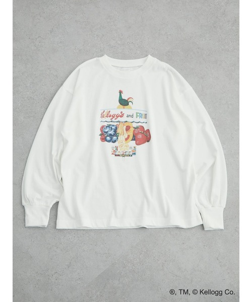 Green　Parks（グリーンパークス）の「ケロッグプリントロンT（Tシャツ/カットソー・レディース・B/A・FREE）」の2枚目の写真