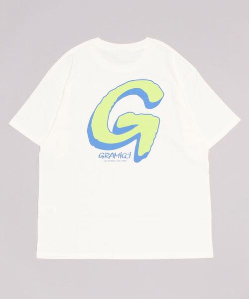 Gramicci（グラミチ）の「GRAMICCI/グラミチ　BIG G-LOGO TEE　ビッグG-ロゴTシャツ　G2FU-T048（Tシャツ/カットソー・メンズ・ホワイト/グレー・M/L/XL）」の5枚目の写真