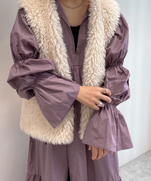 w closet（ダブルクローゼット）の「【2WAY】キャンディースリーブティアードワンピース（ワンピース・レディース・アイボリー/ピンク系その他/スミクロ・FREE）」の14枚目の写真