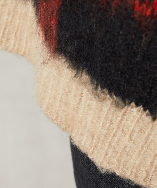 FREAK'S STORE(フリークスストア)の「【WEB限定】チェックニットプルオーバー(ニット/セーター・レディース・ブラック/グレー/イエロー/ブルー・フリ-)」の13枚目の写真