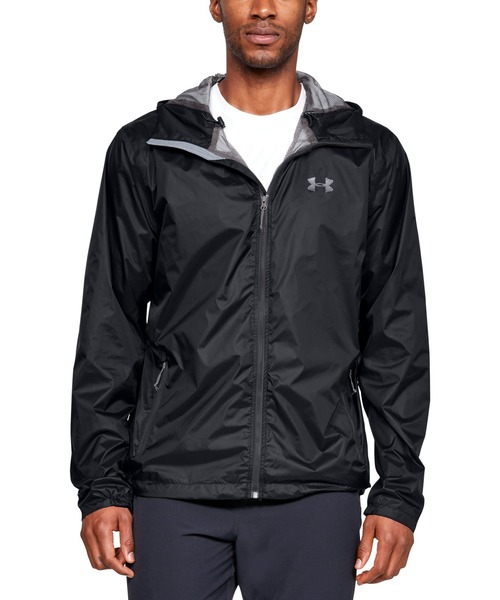 UNDER ARMOUR(アンダーアーマー)の「UAフォアフロント レインジャケット(トレーニング/メンズ)(その他アウター・メンズ・ブラック・S/XXL/L/3XL/M/XL)」の1枚目の写真
