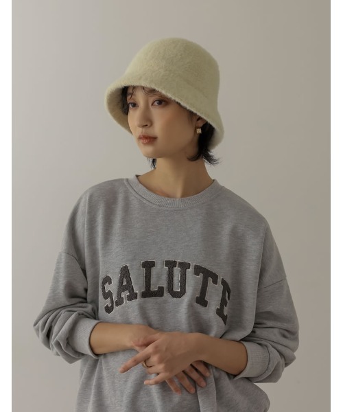 Re:EDIT(リエディ)の「シャギーバケットハット(ハット・レディース・アイボリー/グレー・FREE)」の6枚目の写真