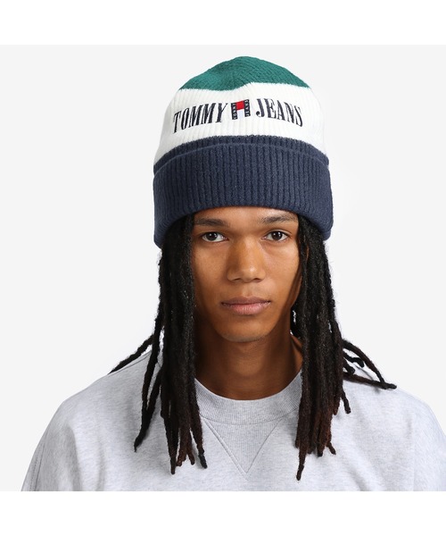 tommy jeans(トミー ジーンズ)の「カラーブロックニットキャップ(ニットキャップ/ビーニー・メンズ・マルチ・FREE)」の5枚目の写真