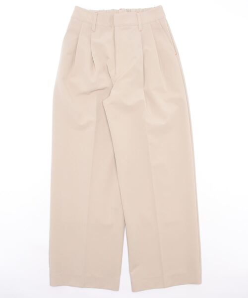 Q(キュー)の「センタープレスワイドタックパンツ(その他パンツ・レディース・チャコールグレー/ベージュ・MEDIUM)」の4枚目の写真