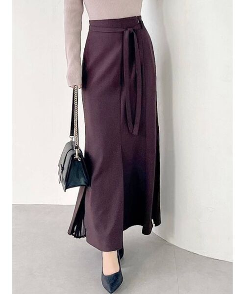 RESEXXY（リゼクシー）の「スリットプリーツマーメイドスカート（スカート・レディース・ブラウン/ピンク/アイボリー・FREE）」の3枚目の写真