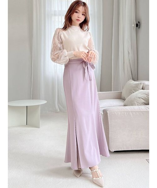 RESEXXY（リゼクシー）の「スリットプリーツマーメイドスカート（スカート・レディース・ブラウン/ピンク/アイボリー・FREE）」の21枚目の写真