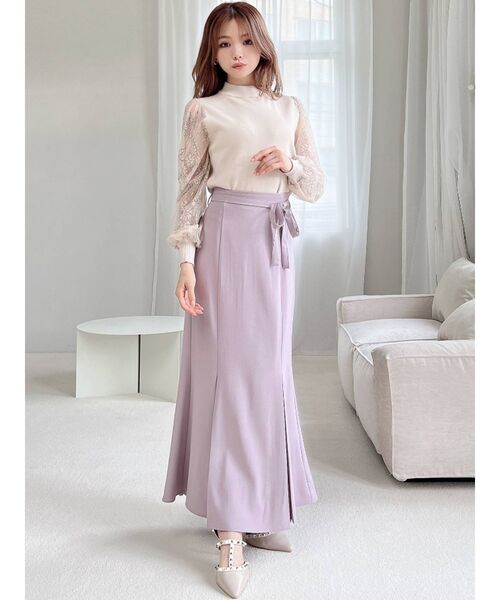 RESEXXY（リゼクシー）の「スリットプリーツマーメイドスカート（スカート・レディース・ブラウン/ピンク/アイボリー・FREE）」の12枚目の写真