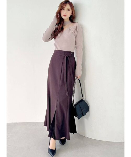 RESEXXY（リゼクシー）の「スリットプリーツマーメイドスカート（スカート・レディース・ブラウン/ピンク/アイボリー・FREE）」の7枚目の写真